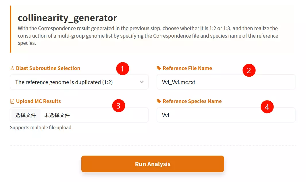collinearity_generator Usage